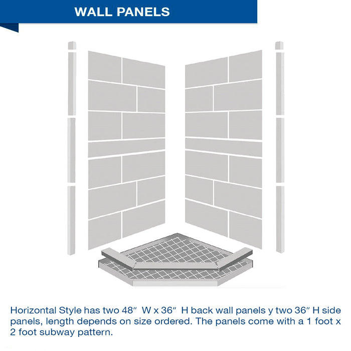 American Bath Factory Diamond Natural Buff Neo Shower Enclosure Kit