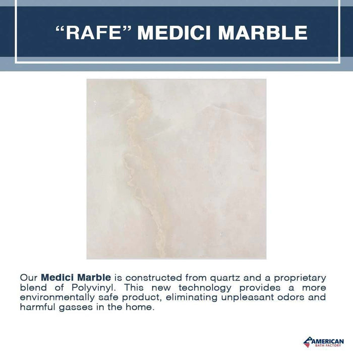 American Bath Factory Rafe Marble Diamond Neo Shower Enclosure Kit