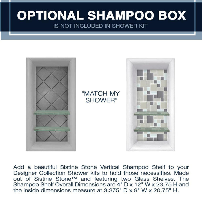 American Bath Factory Rafe Marble Diamond Neo Shower Enclosure Kit